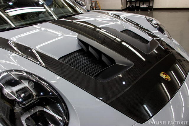 ポルシェ911カレラGT3RS　アイスグレーメタリック　カーコーティング