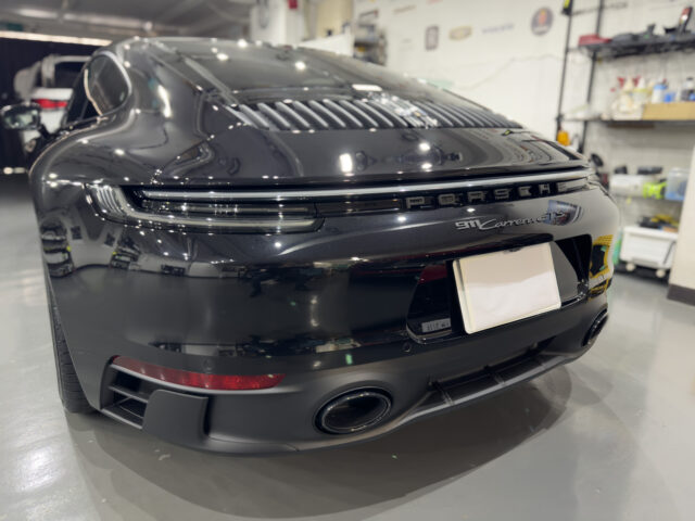 ポルシェ911カレラGTS　ジェットブラックメタリック　カーコーティング
