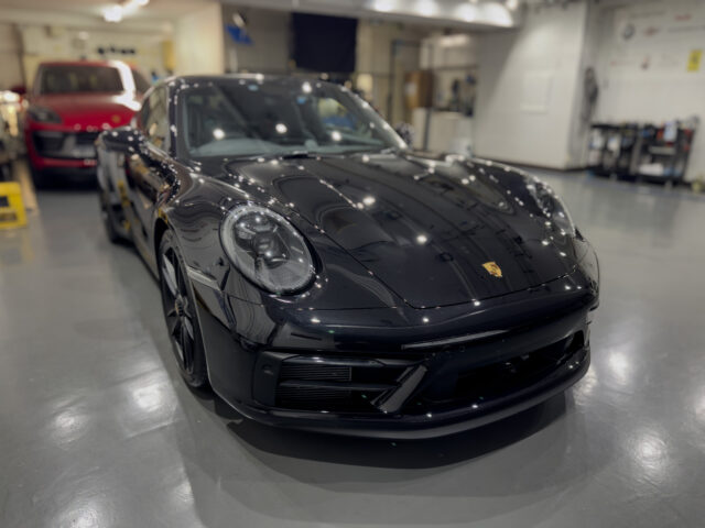 ポルシェ911カレラGTS　ジェットブラックメタリック　カーコーティング