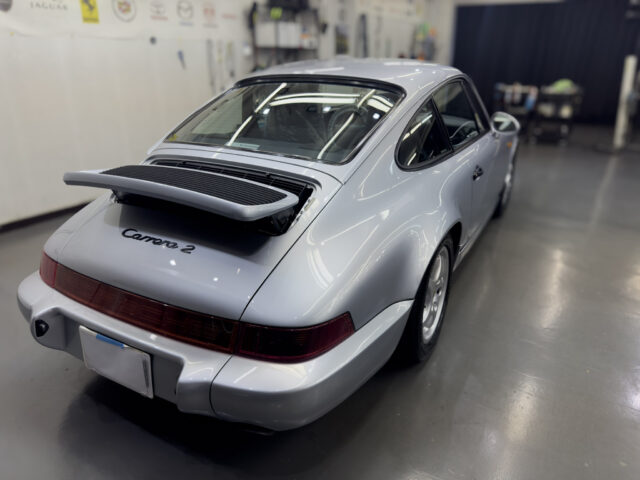 ポルシェ911(964)カーコーティング施工後の仕上がり後のキレイな画像