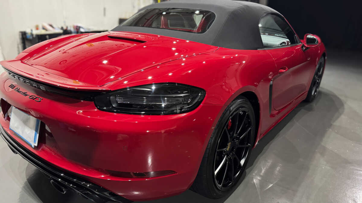 ポルシェ718ボクスターのカーコーティング施工事例
