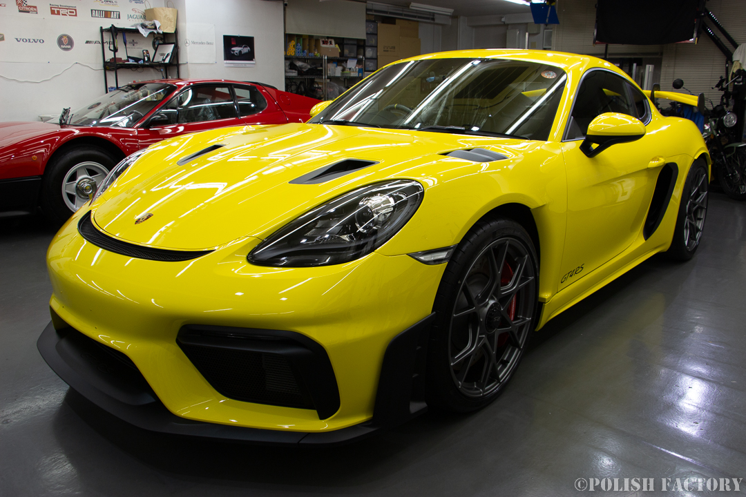 ポルシェ718ケイマンのカーコーティング施工事例