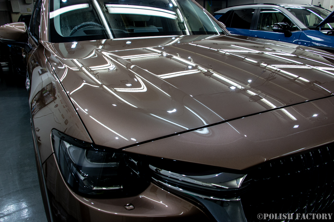 マツダの最上級CX-80セラミックコーティング事例画像