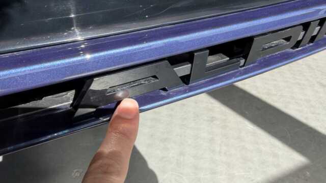 BMWアルピナ B3 GTリムジン施工前の細部汚れ確認 2