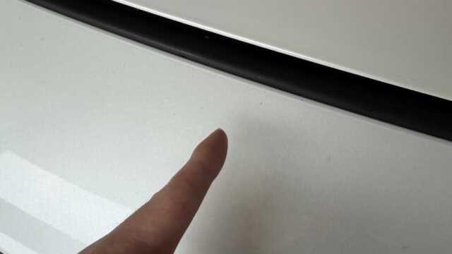 レクサスRX350h ゴムモール周辺の水アカ確認画像