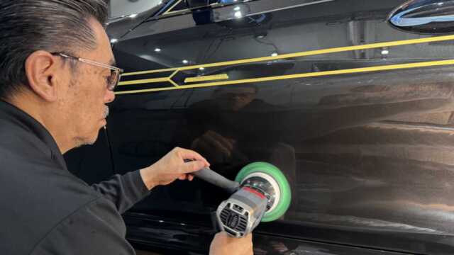 アルピナB3GT リムジン コーティング施工前のボディ確認画像1