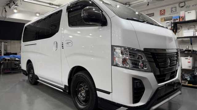日産キャラバン ピュアホワイトパール PLATINUM EXセラミックコーティング施工後