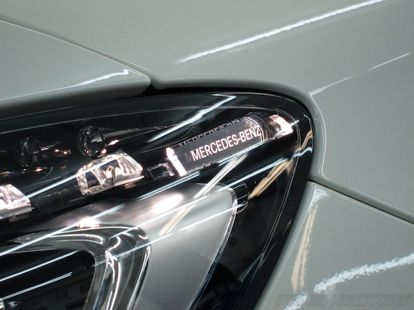 メルセデス・ベンツ S63 AMG 4マチッククーペにガラスコーティング施工、ヘッドライト画像