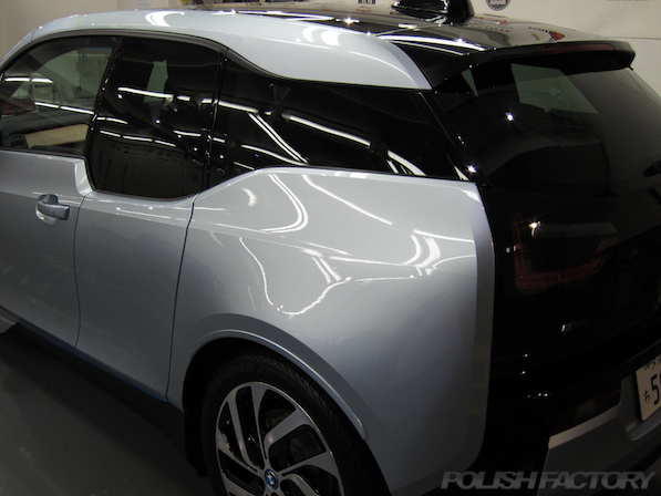 BMW i3 レンジエクステンダー装着車ガラスコーティング施工画像