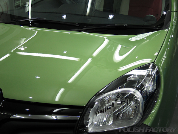 ルノー カングー ペイザージュの新車のガラスコーティング施工後の画像