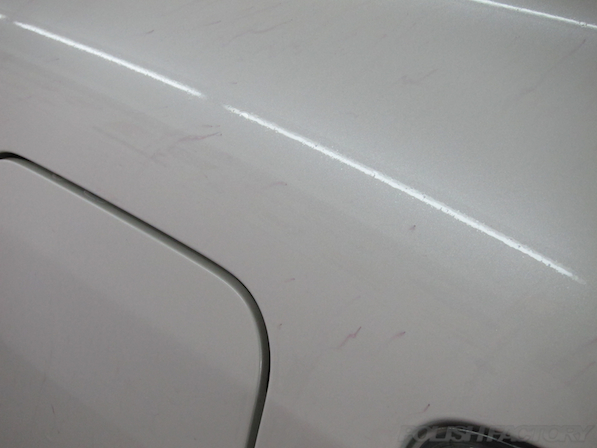 トヨタ ハリアー新車にガラスコーティング施工時の鉄粉反応画像