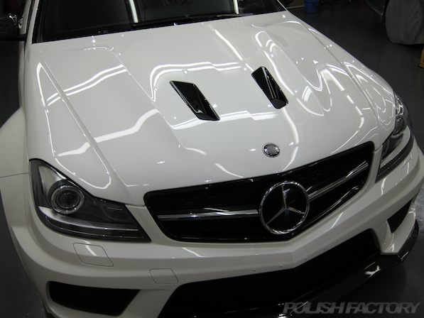 C63 AMG Coupe Black serieコーティング施工画像