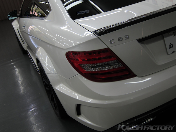 C63 AMG Coupe Black serieコーティング施工画像