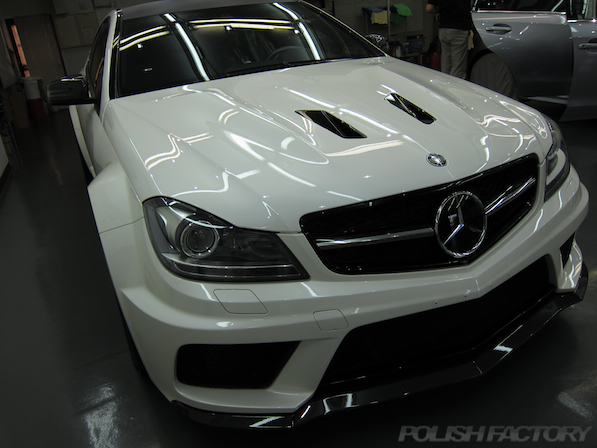 C63 AMG Coupe Black serieコーティング施工画像