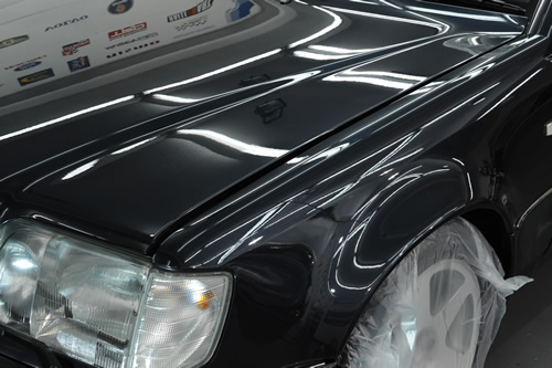 メルセデス ベンツ W124 500E ガラスコーティング 施工画像