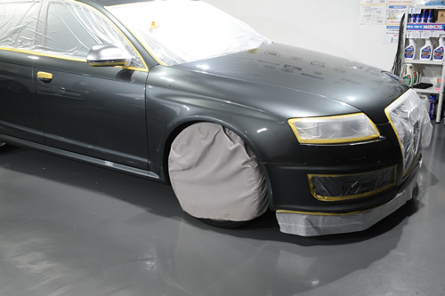 アウディ Audi RS6アバント　磨き　施工画像