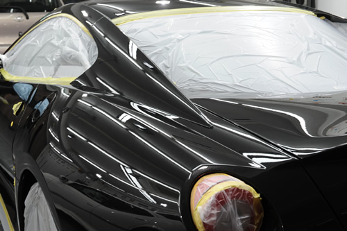 フェラーリ Ferrari 599GTOガラスコーティングコーティング　磨き施工画像