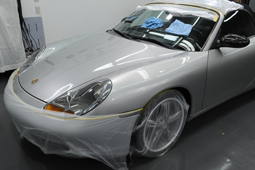 ポルシェ Porsche ボクスター ガラスコーティング 施工画像　