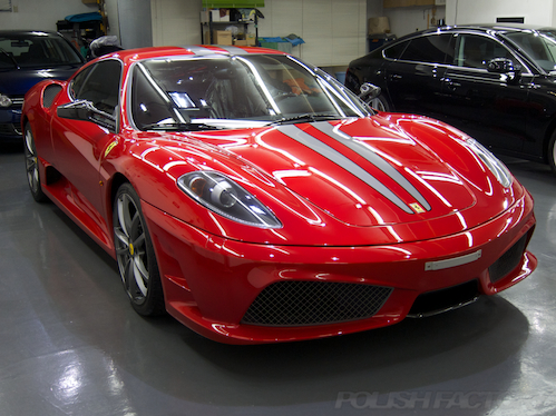 FerrariフェラーリF430スクーデリアガラスコーティング施工画像